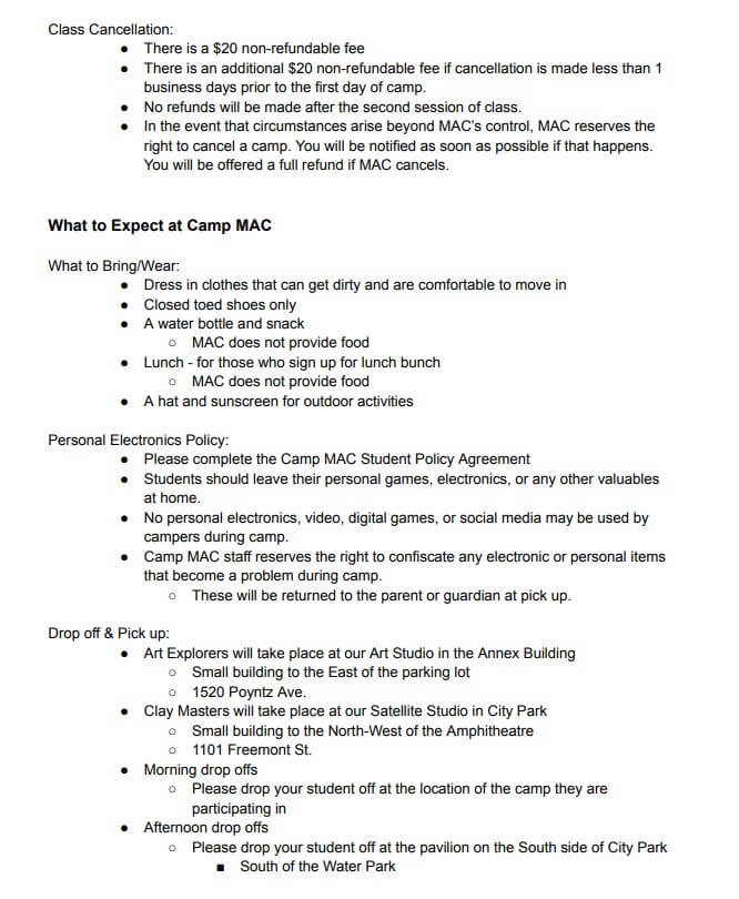 Guidelines & Polices pg 2