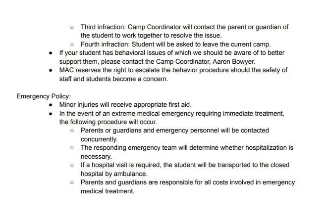 Guidelines & Polices pg 4